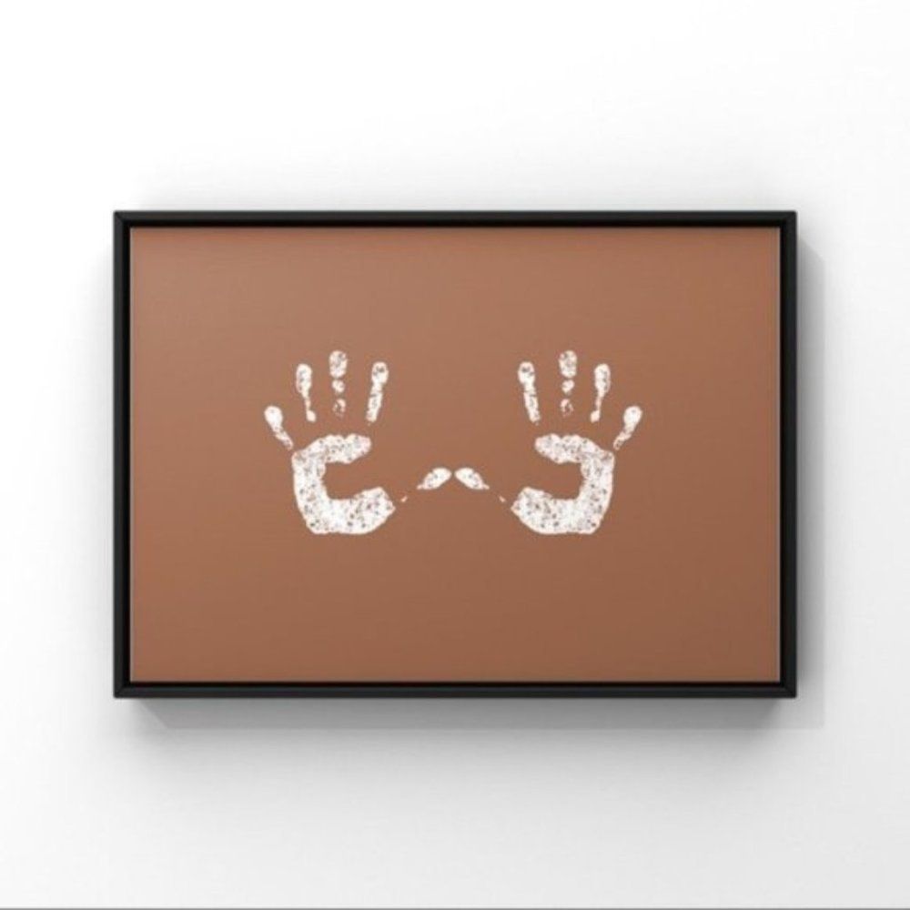 Modern minimalist baby hands wall art print